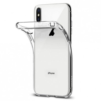 Spigen Liquid Crystal хибриден кейс с най-висока степен на защита за iPhone X/Xs, Crystal Clear