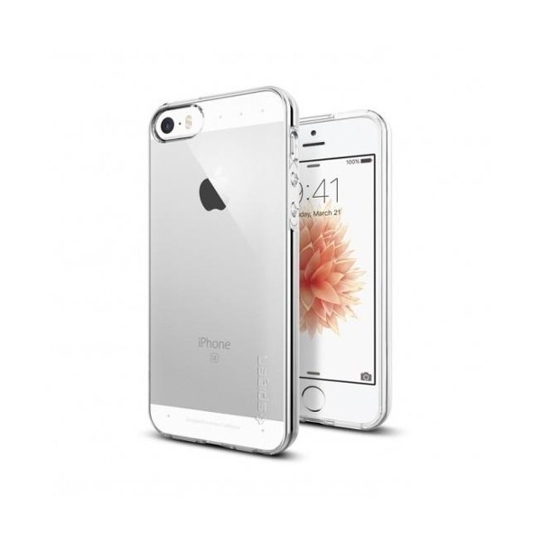 Spigen Liquid Air тънък силиконов (TPU) калъф за iPhone 5s/SE, Crystal Clear