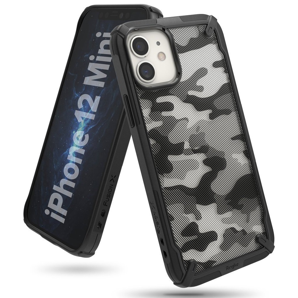 Калъф Ringke Fusion X за iPhone 12 mini, Camo Black