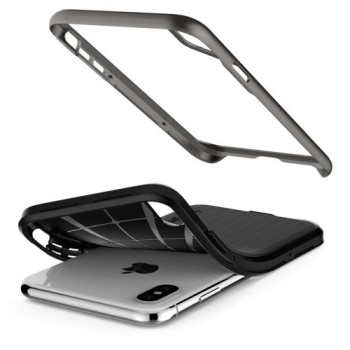 Spigen Neo Hybrid хибриден кейс с най-висока степен на защита за iPhone Xs Max, Gunmetal