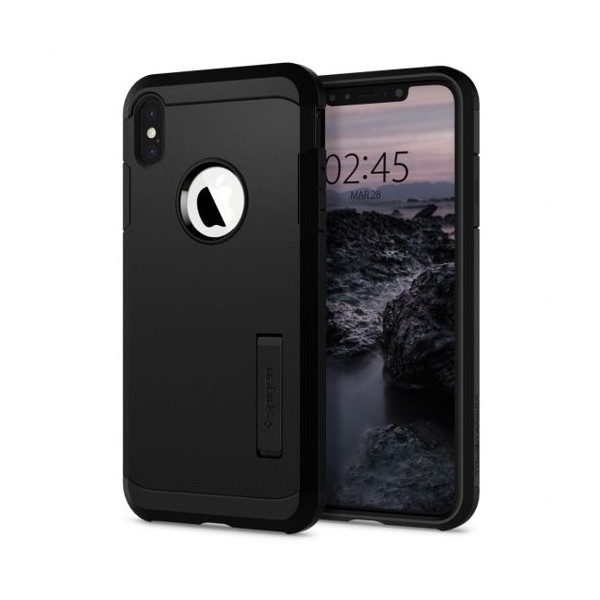 Spigen Tough Armor хибриден кейс с най-висока степен на защита за iPhone Xs Max, Black