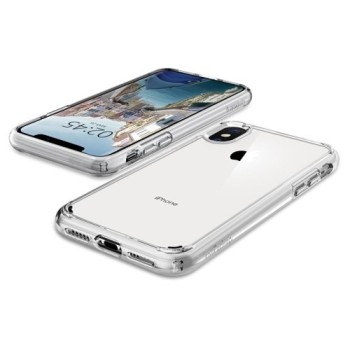 Spigen Ultra Hybrid хибриден кейс с най-висока степен на защита за iPhone Xs Max, Crystal Clear