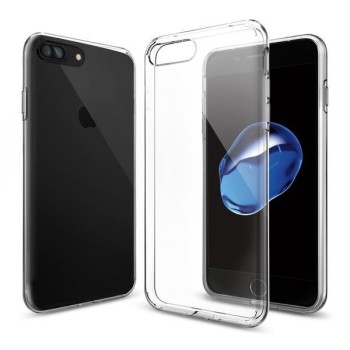 Spigen Liquid Crystal 2 тънък силиконов (TPU) калъф за iPhone 7/8 Plus, Crystal Clear