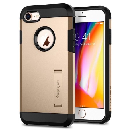 Spigen Tough Armor 2 хибриден кейс с най-висока степен на защита за iPhone 7/8, Champagne Gold