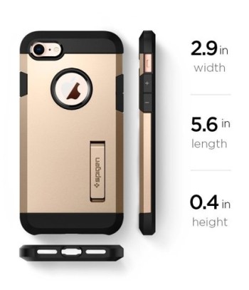 Spigen Tough Armor 2 хибриден кейс с най-висока степен на защита за iPhone 7/8, Champagne Gold