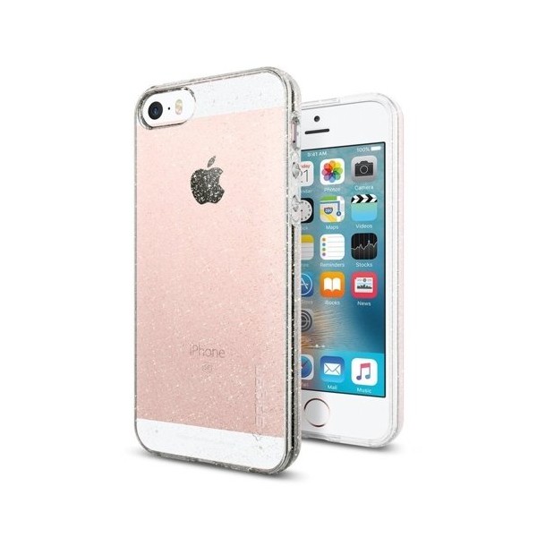 Spigen Liquid Air тънък силиконов (TPU) калъф за iPhone 5s/SE, Glitter Crystal Quartz