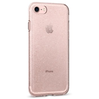 Spigen Liquid Crystal тънък силиконов (TPU) калъф за iPhone 7/8, Glitter Rose Quartz