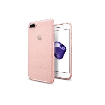 Spigen Liquid Crystal тънък силиконов (TPU) калъф за iPhone 7/8 Plus, Glitter Rose