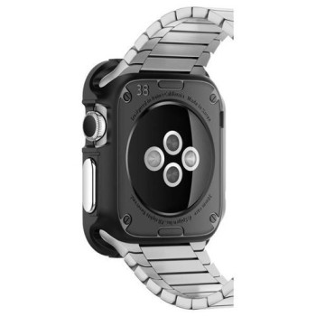 Spigen Rugged Armor удароустойчив силиконов (TPU) калъф за Apple Watch 1/2/3 (42MM), Black