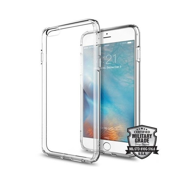 Spigen Ultra Hybrid хибриден кейс с най-висока степен на защита за iPhone 6/6s Plus (5.5), Crystal Clear