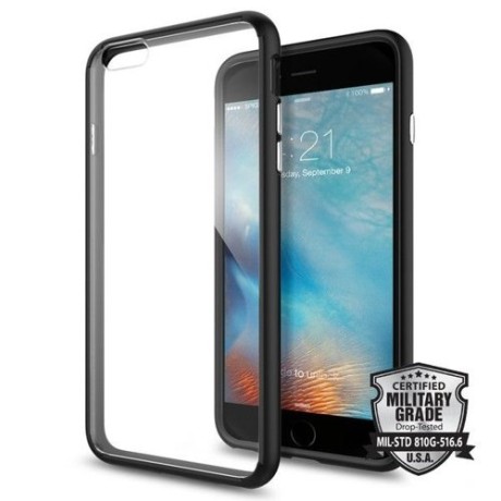 Spigen Ultra Hybrid хибриден кейс с най-висока степен на защита за iPhone 6/6s Plus (5.5), Black