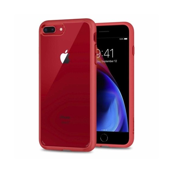 Spigen Ultra Hybrid 2 хибриден кейс с най-висока степен на защита за iPhone 7/8 Plus, Red
