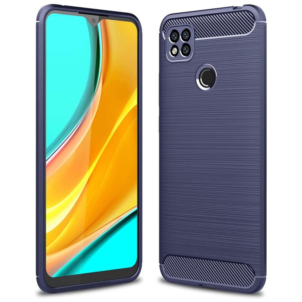 Калъф Flexible Carbon за Xiaomi Redmi 9C, blue