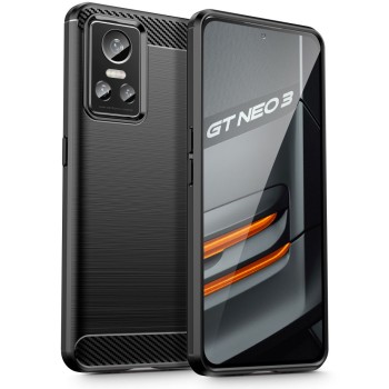 Калъф Tech-Protect TPUcarbon За Realme GT Neo 3, Black