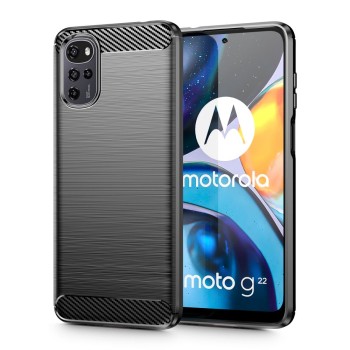 Калъф Tech-Protect TPUcarbon За Motorola Moto G22 / E32 / E32S, Black