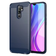 Калъф Flexible Carbon за Xiaomi Redmi 9, blue