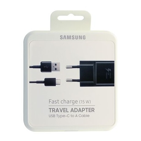 Зарядно устройство за Samsung S8/S9, S8+/S9+,Note 8, Fast Charge Usb Type C, Blister, Черен