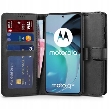 Калъф Tech-Protect Wallet За Motorola Moto G72, Black