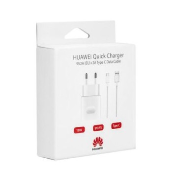 Зарядно Huawei Fast Charger AP32 за бързо зареждане и Type-C кабел, Блистер, Бял