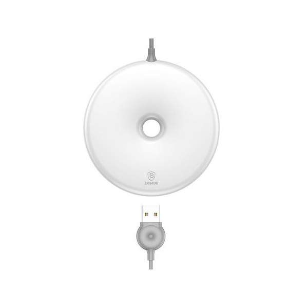 Зарядно Wireless устройство 220V, BASEUS Wireless, Donut, Бял