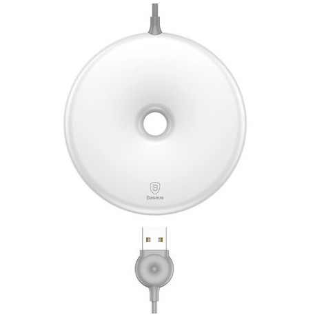 Зарядно Wireless устройство 220V, BASEUS Wireless, Donut, Бял