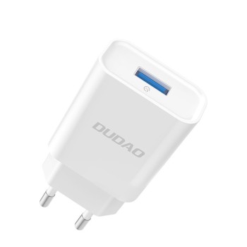 Адаптер Dudao Premium A3EU /5V /2.4A QC3.0 Quick Charge 3.0, Бял