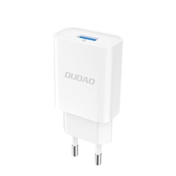 Адаптер Dudao Premium A3EU /5V /2.4A QC3.0 Quick Charge 3.0, Бял