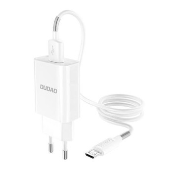 Зарядно Dudao (A3EU) QC3.0 Quick Charge 3.0 + micro USB кабел, Бял