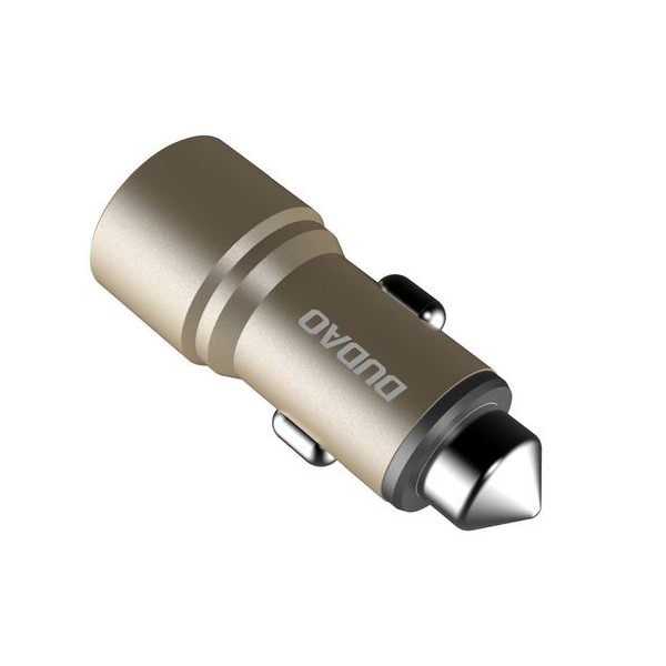 Зарядно за кола Dudao R5 Със Safe Hammer, 2x USB / 3.1A, Златен