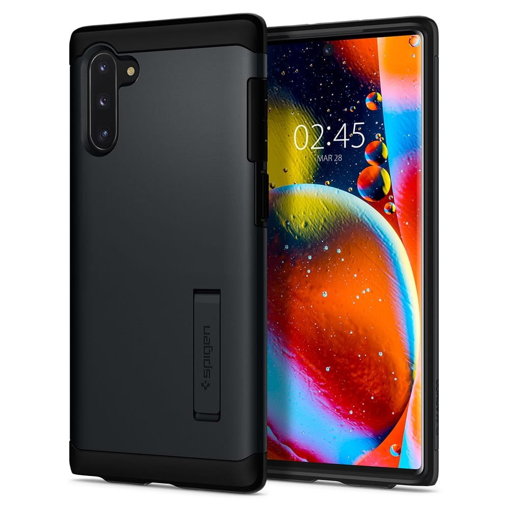 Spigen Slim Armor хибриден кейс с най-висока степен на защита за Samsung Galaxy Note 10, Metal Slate