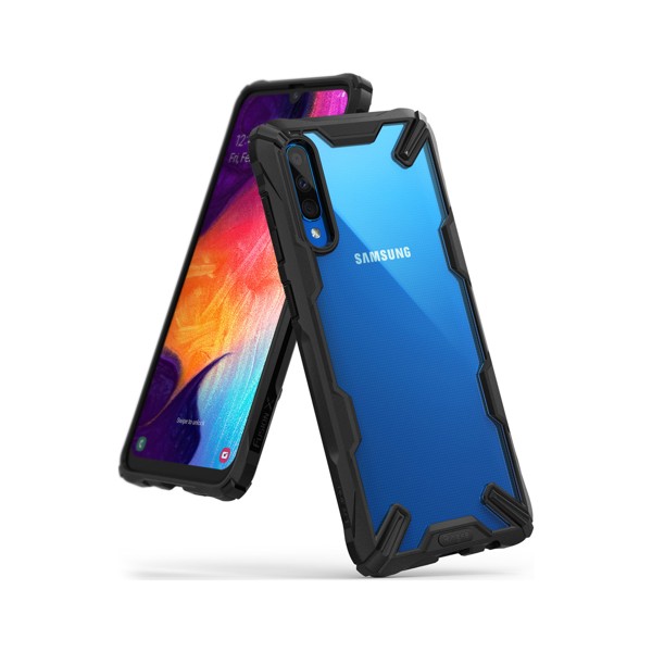 Удароустойчив хибриден кейс Ringke Fusion X за Samsung Galaxy A70, Черен