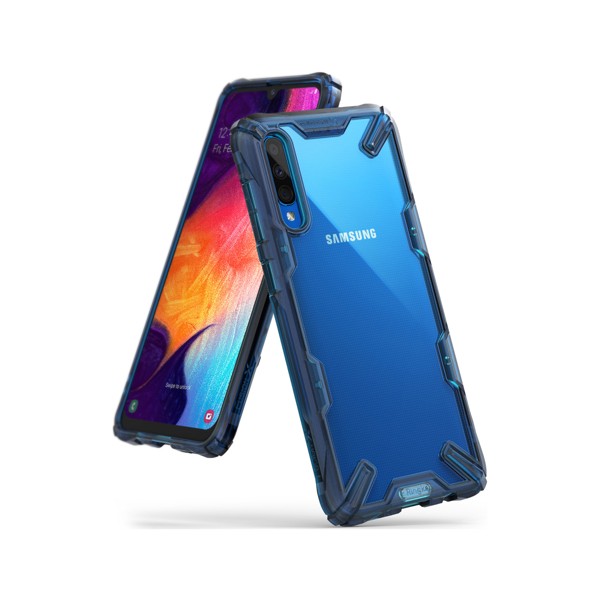 Удароустойчив хибриден кейс Ringke Fusion X за Samsung Galaxy A70, Син