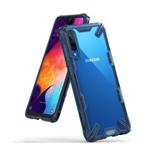 Удароустойчив хибриден кейс Ringke Fusion X за Samsung Galaxy A50, Син