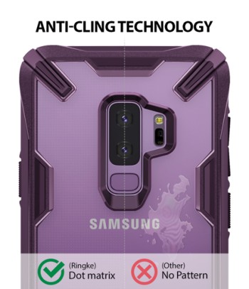 Удароустойчив хибриден кейс Ringke Fusion X за Samsung Galaxy S9 Plus, Лилав