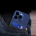 Калъф fixGuard Leather Stand за iPhone 14 Plus, Blue