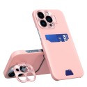 Калъф fixGuard Leather Stand за iPhone 14 Pro, Pink