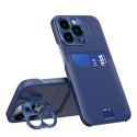 Калъф fixGuard Leather Stand за iPhone 14 Pro, Blue