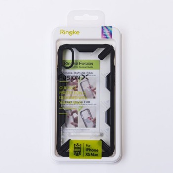 Удароустойчив хибриден кейс Ringke Fusion X за iPhone XS Max, Черен