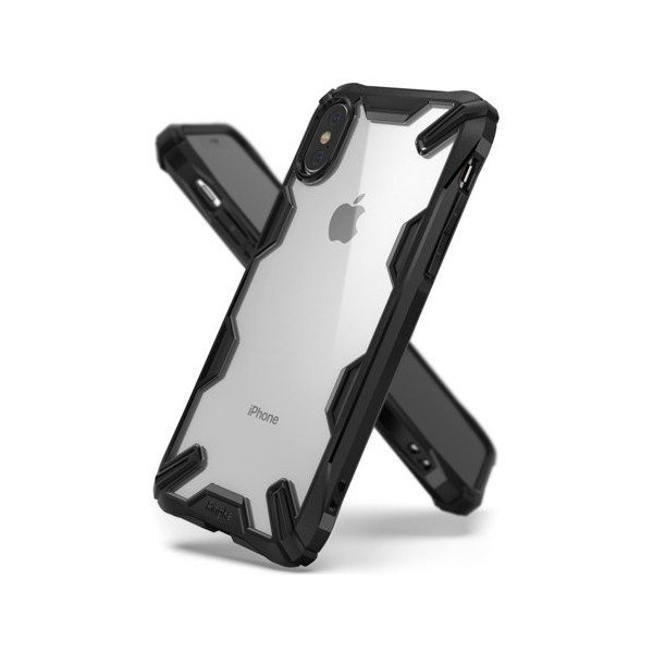Удароустойчив хибриден кейс Ringke Fusion X за iPhone XS / X, Черен