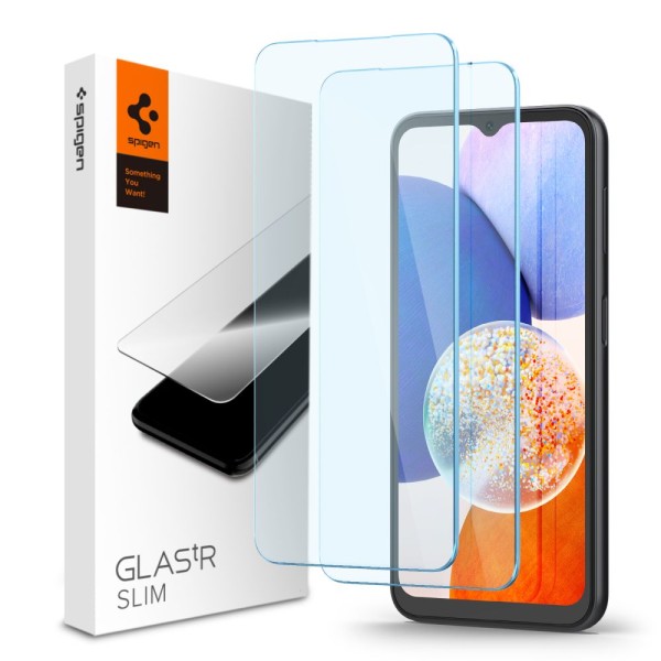 Стъклен протектор Spigen Glas.TR Slim, 2-Pack за Samsung Galaxy A14 4G / 5G, Clear