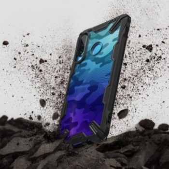 Удароустойчив хибриден кейс Ringke Fusion X за Huawei P30 Lite Camo Black