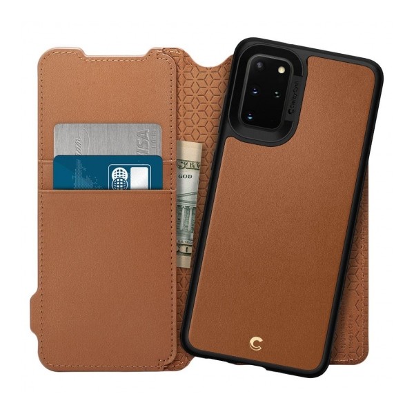 SPIGEN Ciel Wallet Brick GALAXY S20+ PLUS, saddle brown