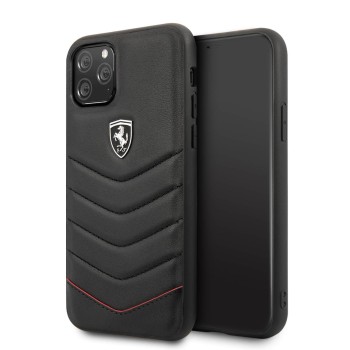Калъф Ferrari Quilted Leather Hard Case за iPhone 11 Pro Max, FEHQUHCN65BK, Black