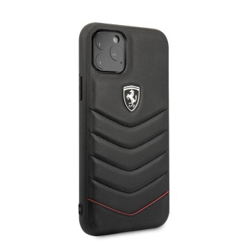 Калъф Ferrari Quilted Leather Hard Case за iPhone 11 Pro Max, FEHQUHCN65BK, Black