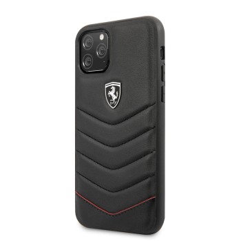 Калъф Ferrari Quilted Leather Hard Case за iPhone 11 Pro Max, FEHQUHCN65BK, Black