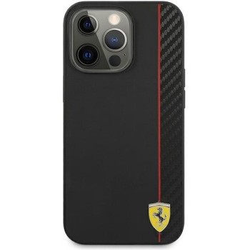 Калъф Ferrari On Track Carbon Stripe за iPhone 13 / 13 Pro, FESAXHCP13LBK, Red