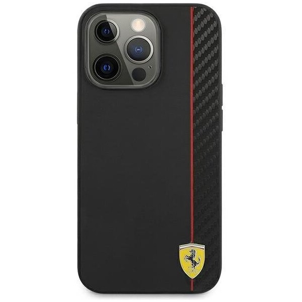 Калъф Ferrari On Track Carbon Stripe за iPhone 13 / 13 Pro, FESAXHCP13LBK, Red