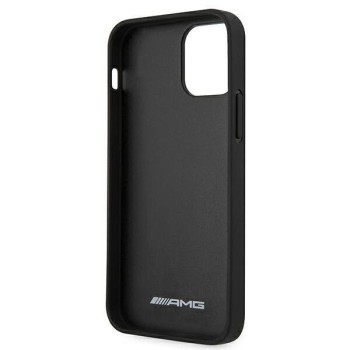 Калъф AMG Leather Debossed Lines за iPhone 12 Mini, AMHCP12SGSEBK, Black