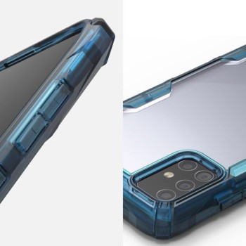 Удароустойчив хибриден кейс Ringke Fusion X за Samsung Galaxy A71, Син