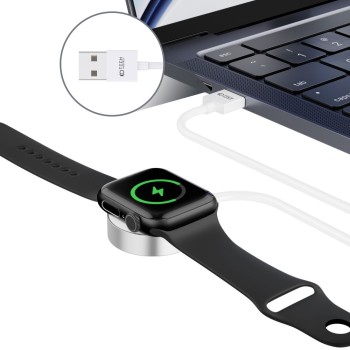 Зарядно Tech-Protect UltraBoost за Apple Watch, Magnetic Charging кабел, 1.2m, White